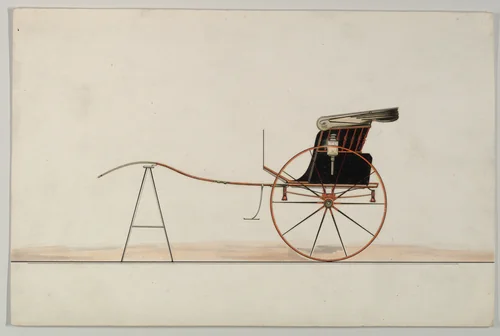Stanhope Gig (unnumbered) by Brewster & Co., drawing, 1850-1874