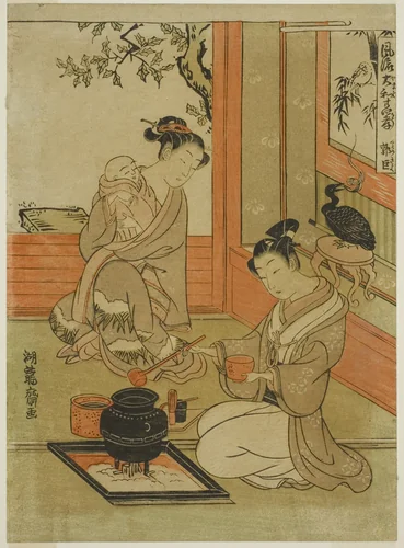 Kakkyo (Chinese: Guo Ju), from the series "Fashionable Japanese Versions of the Twenty-four Paragons of Filial Piety (Furyu Yamato nijushiko)" by Isoda Koryusai, print, 1765-1777