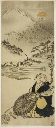 Saigyo Hoshi by Okumura Masanobu (奥村政信), print, 1730-1739