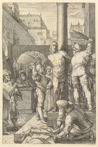 The Flagellation, from "The Passion of Christ" by Hendrick Goltzius, print, 1597