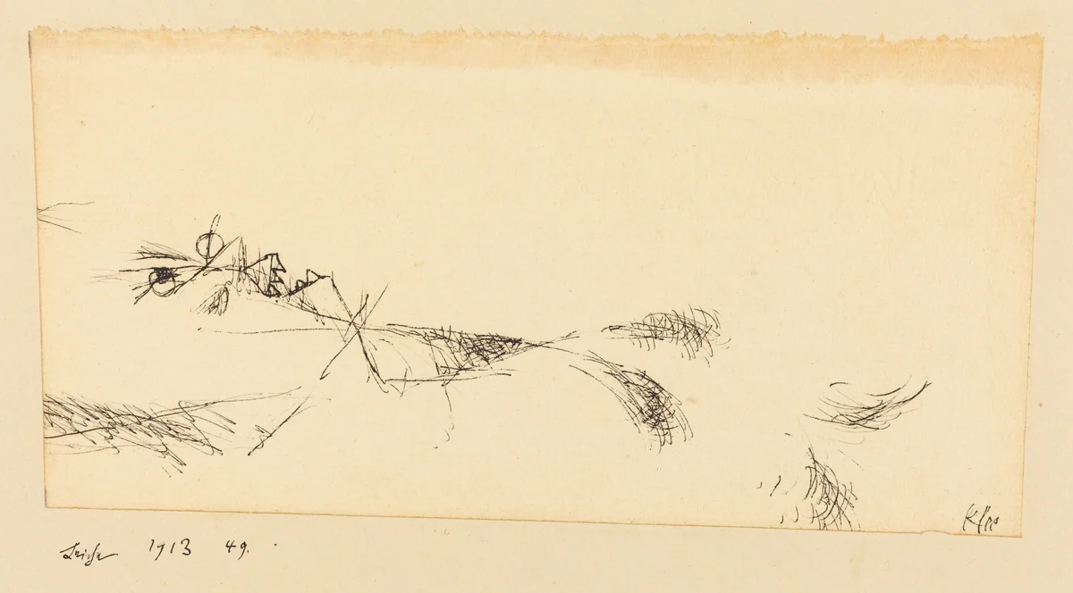 Leiche (Corpse) by Paul Klee, drawing, 1913