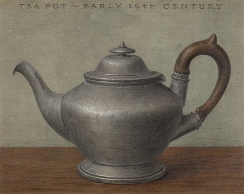 Teapot by American 20th Century, index of american design, 1935-1942