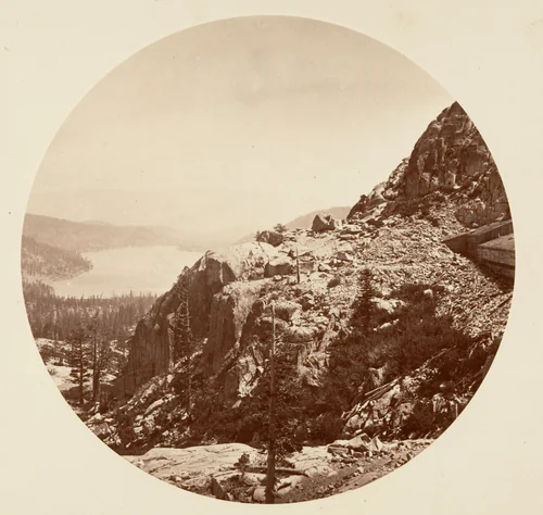 Donner Lake. C. P. R. R by Carleton E. Watkins, photograph, 1876-1880