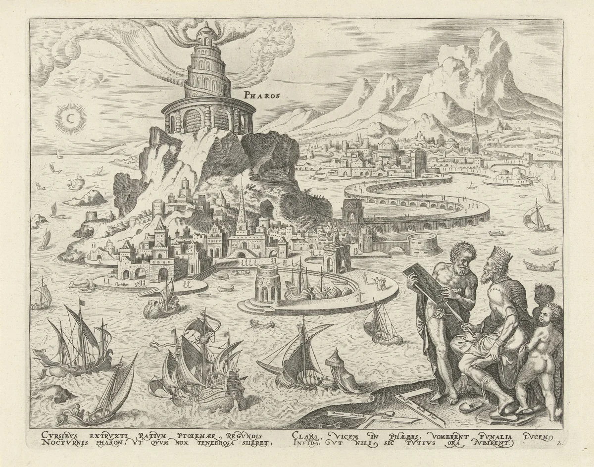 Vuurtoren van Alexandrië by Unknown, print, 1572