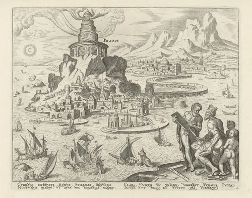 Vuurtoren van Alexandrië by Unknown, print, 1572
