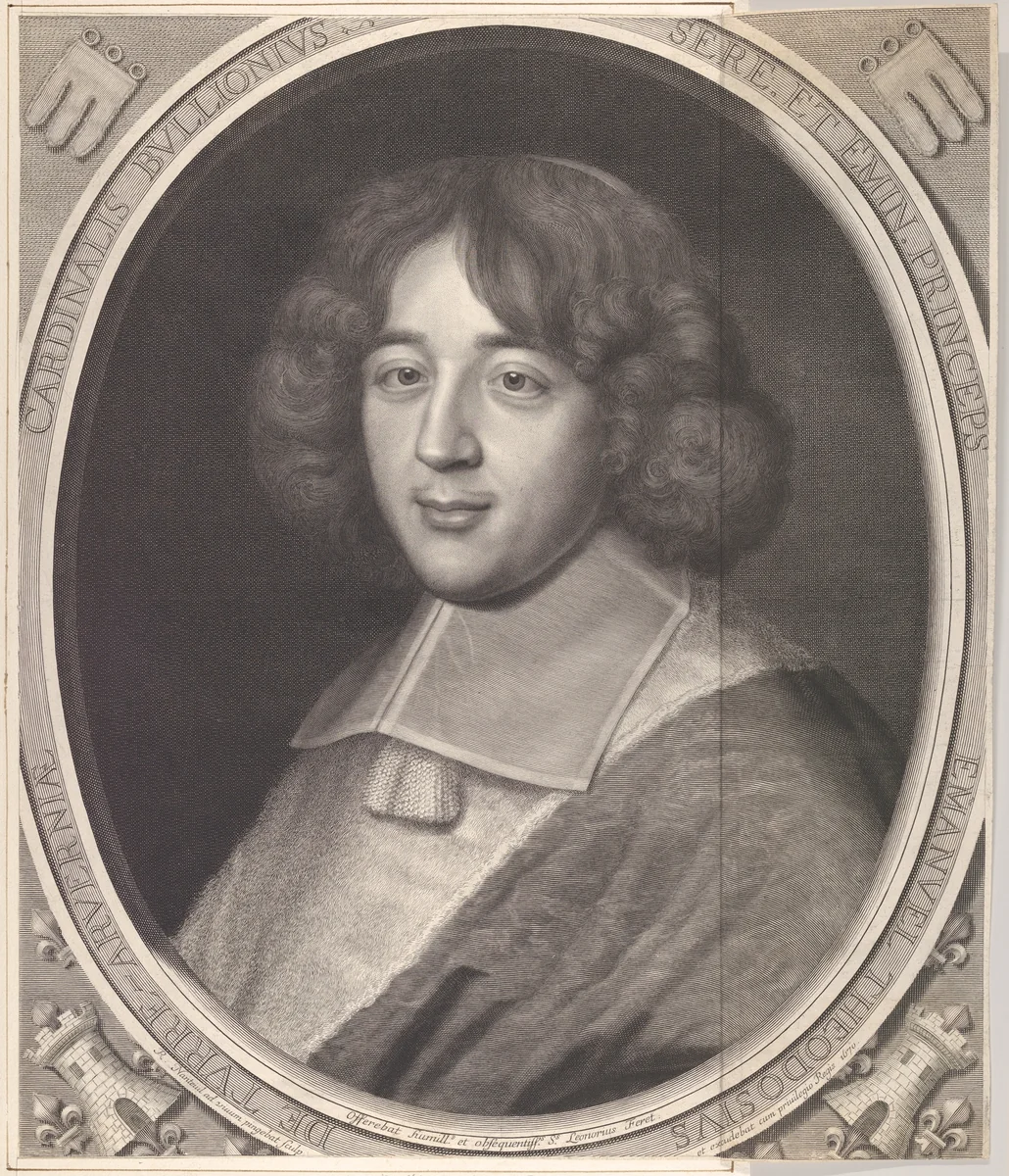 Emmanuel-Théodose de La Tour d'Auverge, cardinal de Bouillon by Robert Nanteuil, print, 1670