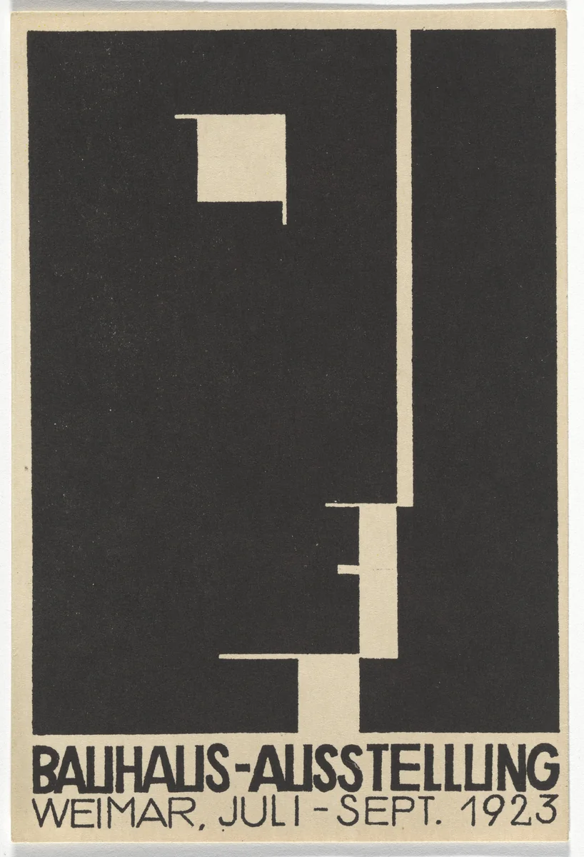 Bauhaus Ausstellung Weimar Juli - Sept 1923 by Herbert Bayer, design, 1923