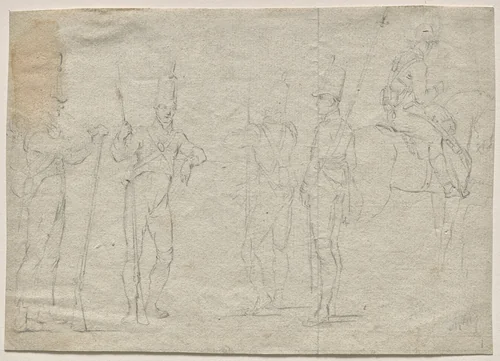 Soldiers by Adolph von Menzel, drawing, 1815-1905