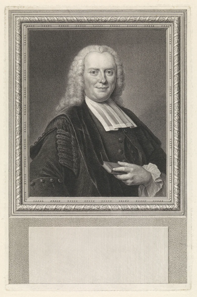 Portret van Johannes Oosterdijk Schacht by Pieter Tanjé, print, 1753