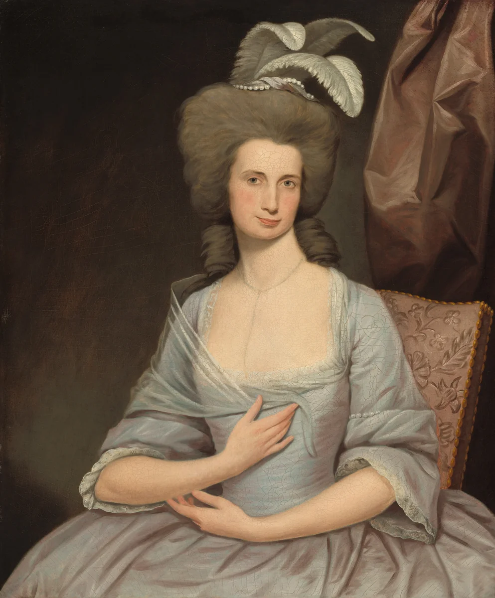 Elizabeth Stevens Carle by Joseph Wright, painting, 1783-1784