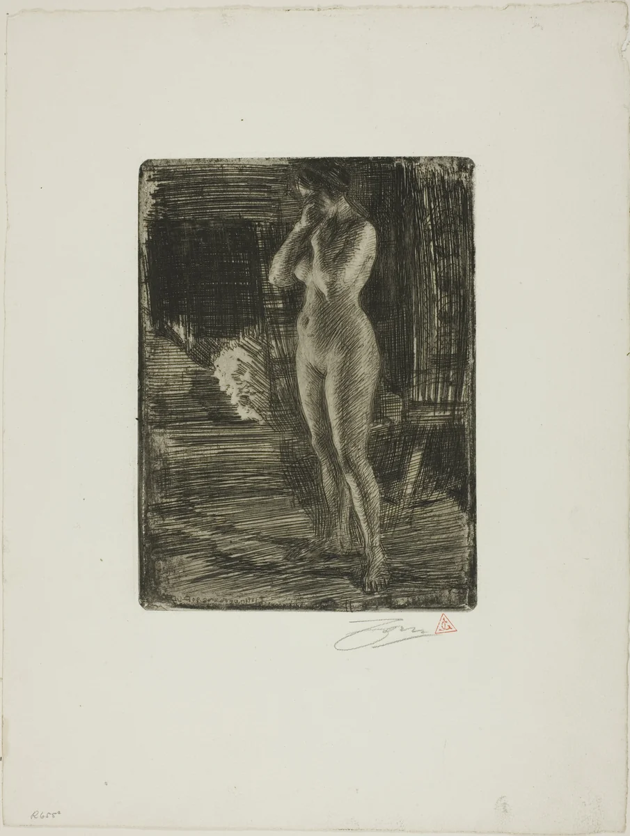 The First Pose by Anders Zorn, print, 1906