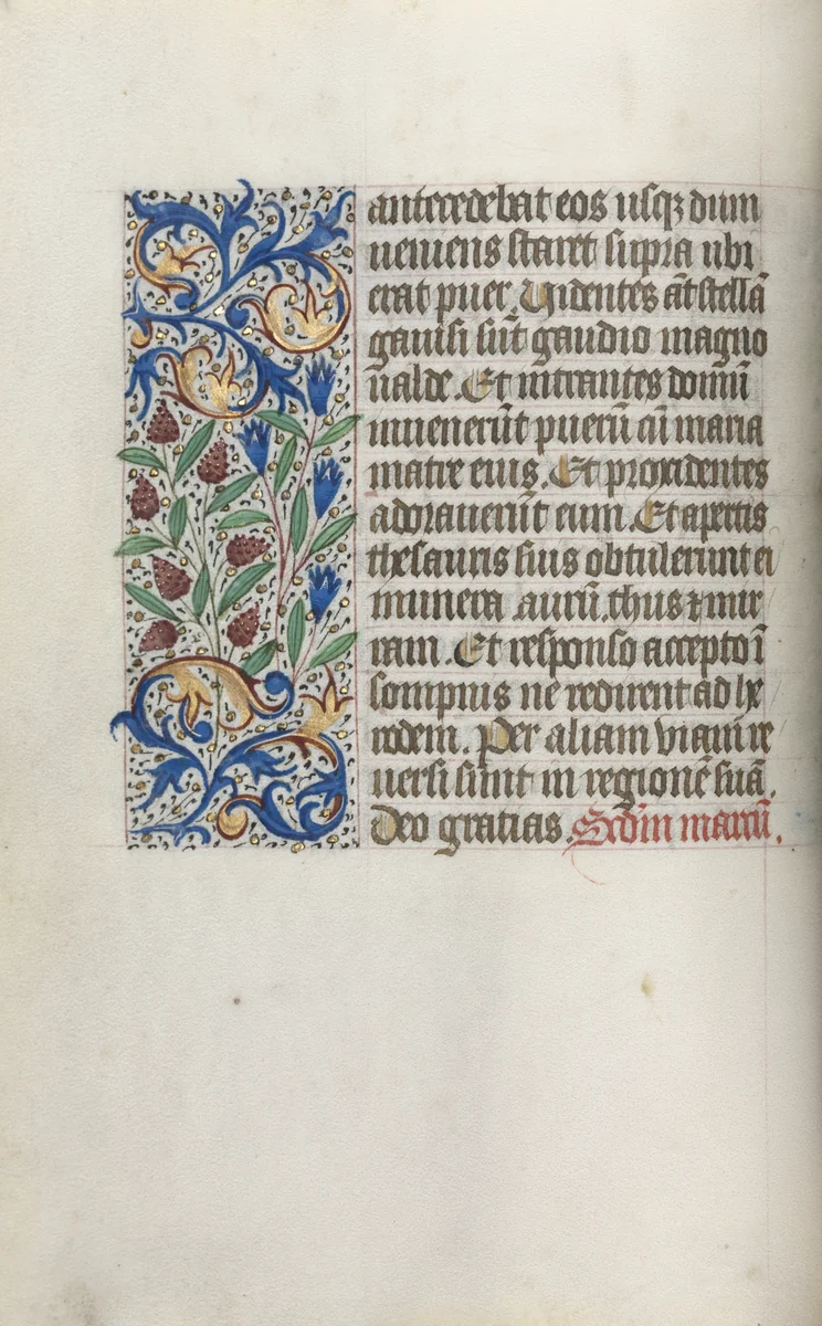 Book of Hours (Use of Rouen): fol. 17v by Master of the Geneva Latini, book, 1465-1475