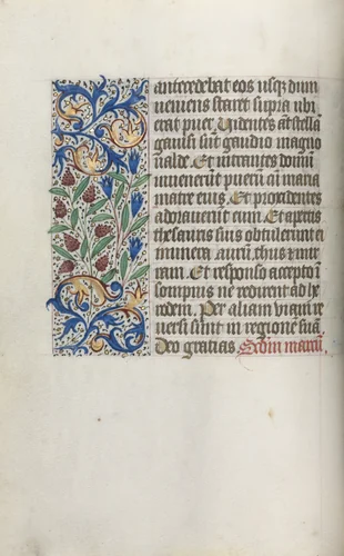 Book of Hours (Use of Rouen): fol. 17v by Master of the Geneva Latini, book, 1465-1475