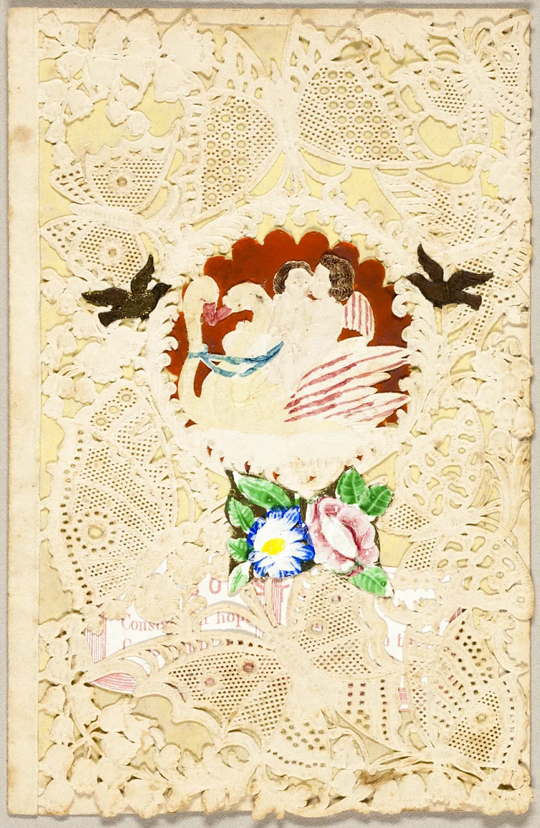 Untitled Valentine (Children, Swans, and Butterflies) by John Windsor, other, 1860-1869