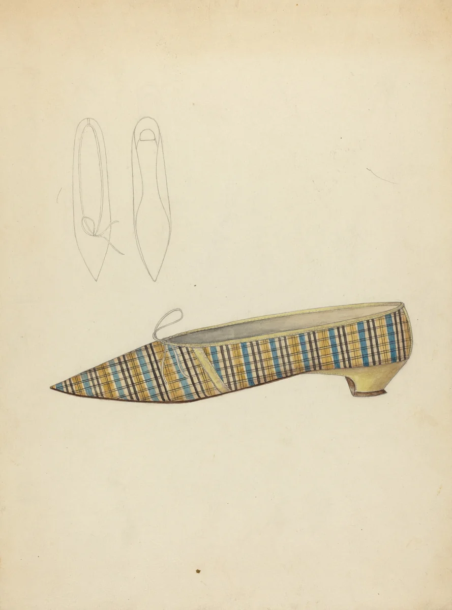 Slipper by Dorothy Gernon, index of american design, 1940