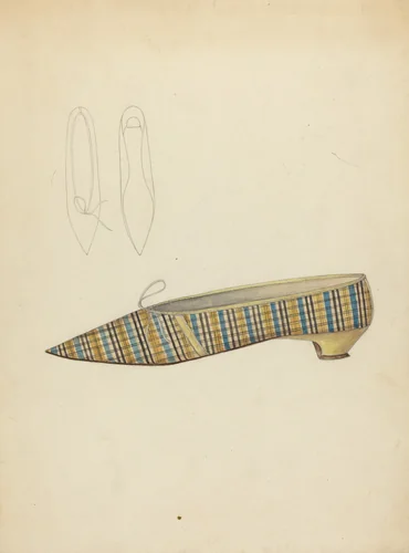 Slipper by Dorothy Gernon, index of american design, 1940