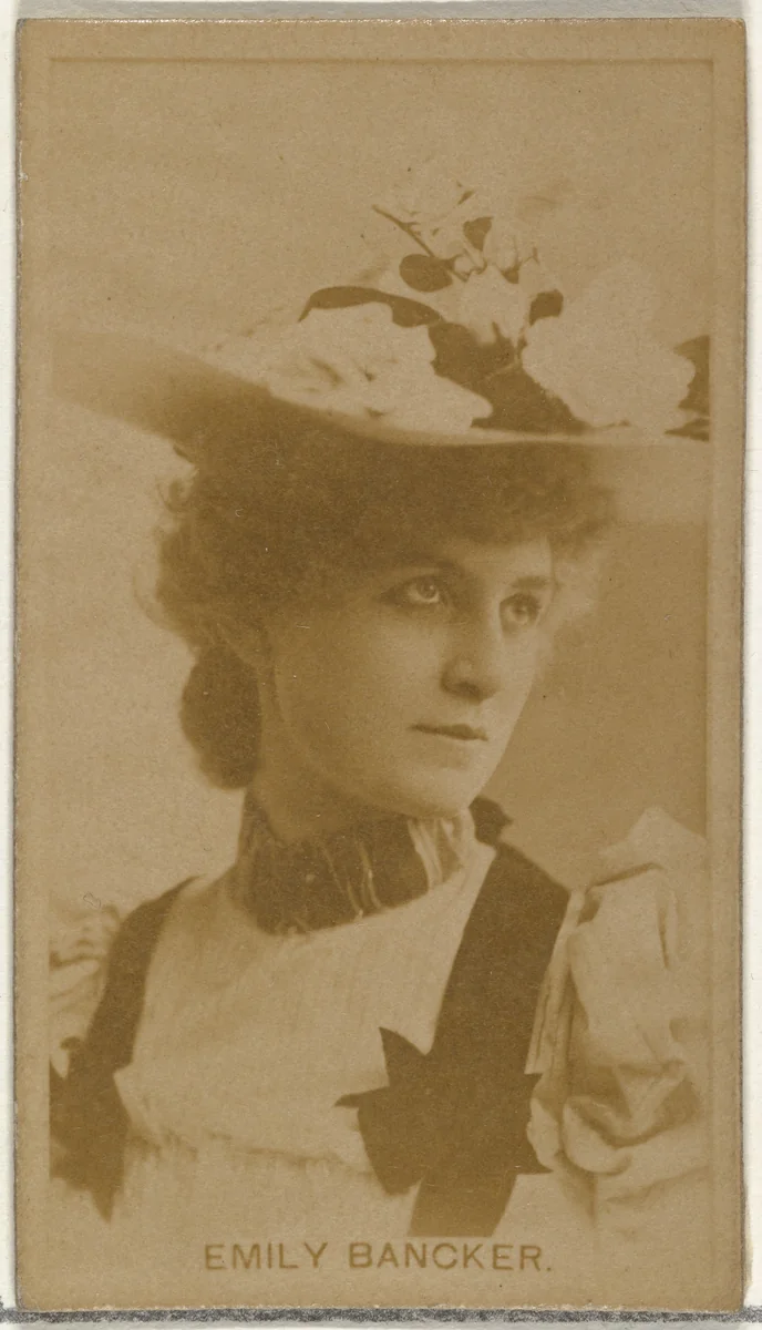 Emily Bancker, from the Actors and Actresses series (N145-8) issued by Duke Sons & Co. to promote Duke Cigarettes by W. Duke, Sons & Co., photograph, 1890-1895