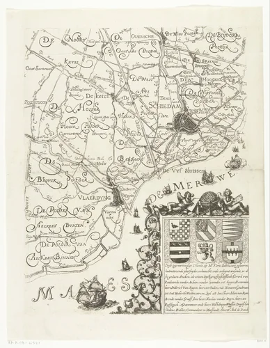 Kaart van Delfland (blad rechtsonder) by Floris Balthasarsz. van Berckenrode, print, 1612