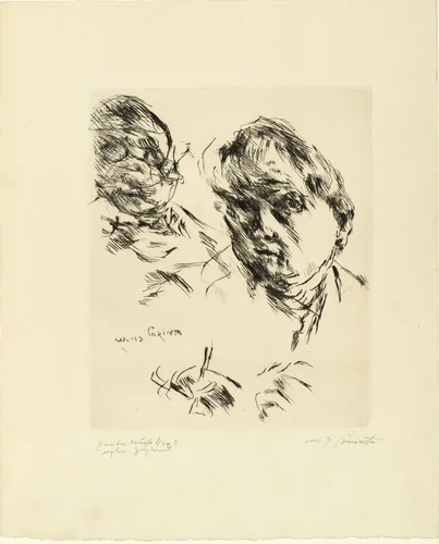 Self-Portrait with Thomas (Selbstbildnis mit Thomas) by Lovis Corinth, print, 1924