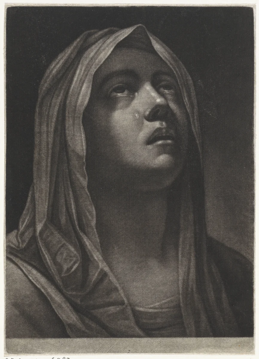 Mater Dolorosa by Wallerant Vaillant, print, 1658-1677