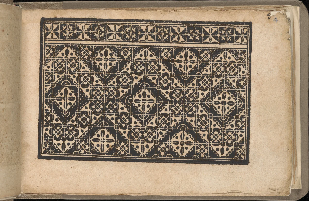 Schön newes Modelbuch (Page 4r) by Sigismundus Latomus, book, 1608