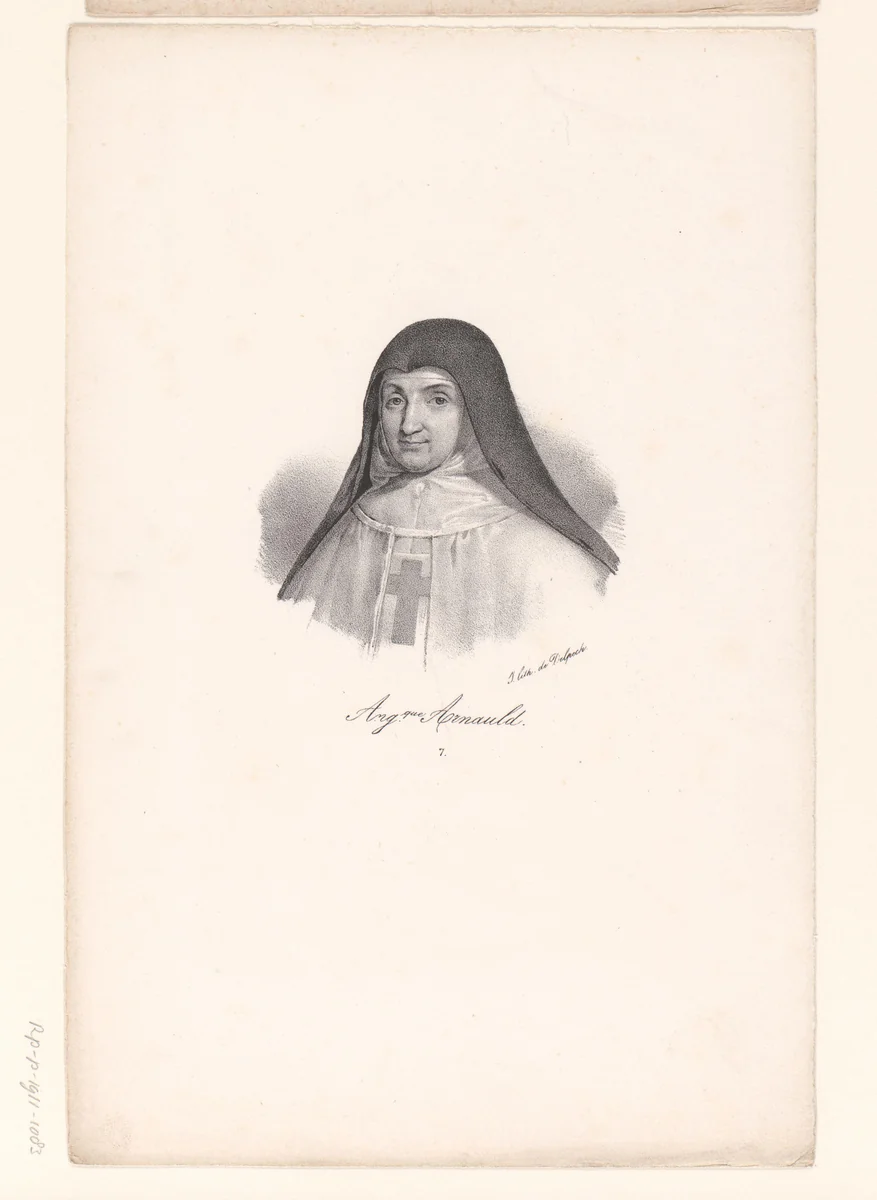 Portret van Marie Angélique Arnauld by anonymous, print, 1818-1842