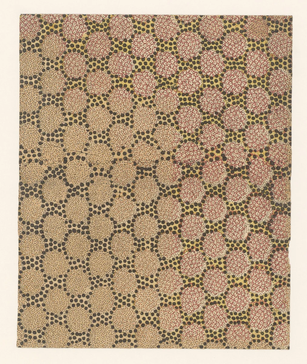 Blad met strooipatroon van puntenmotief by anonymous, other, 1750-1900