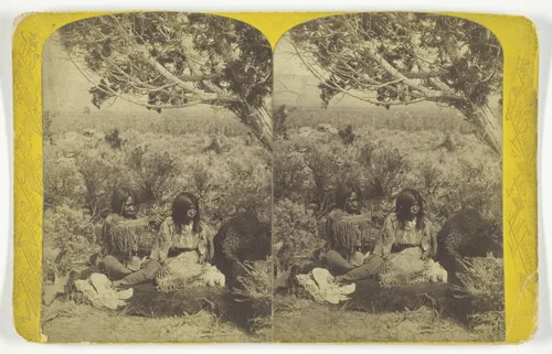 Utah Ute Indian and Lady "Courting" in N.E. Utah, from the U.S. Topographical and Geological Survey of the Colorado River of the West by John K. Hillers, photograph, 1871-1874