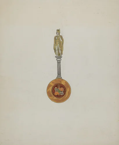 Souvenir Spoon by Ellen Duncan, index of american design, 1936