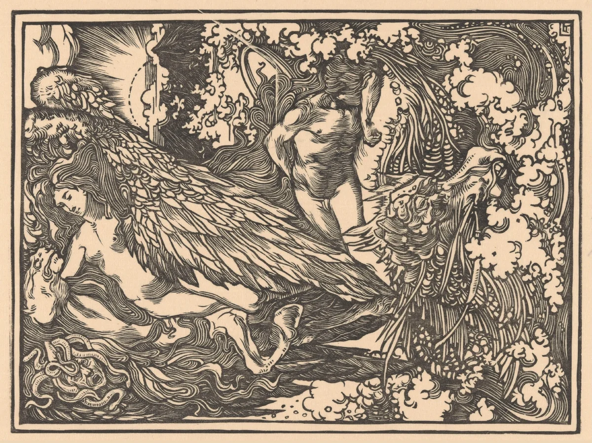 Perseus en Andromeda by Johannes Josephus Aarts, print, 1881-1934