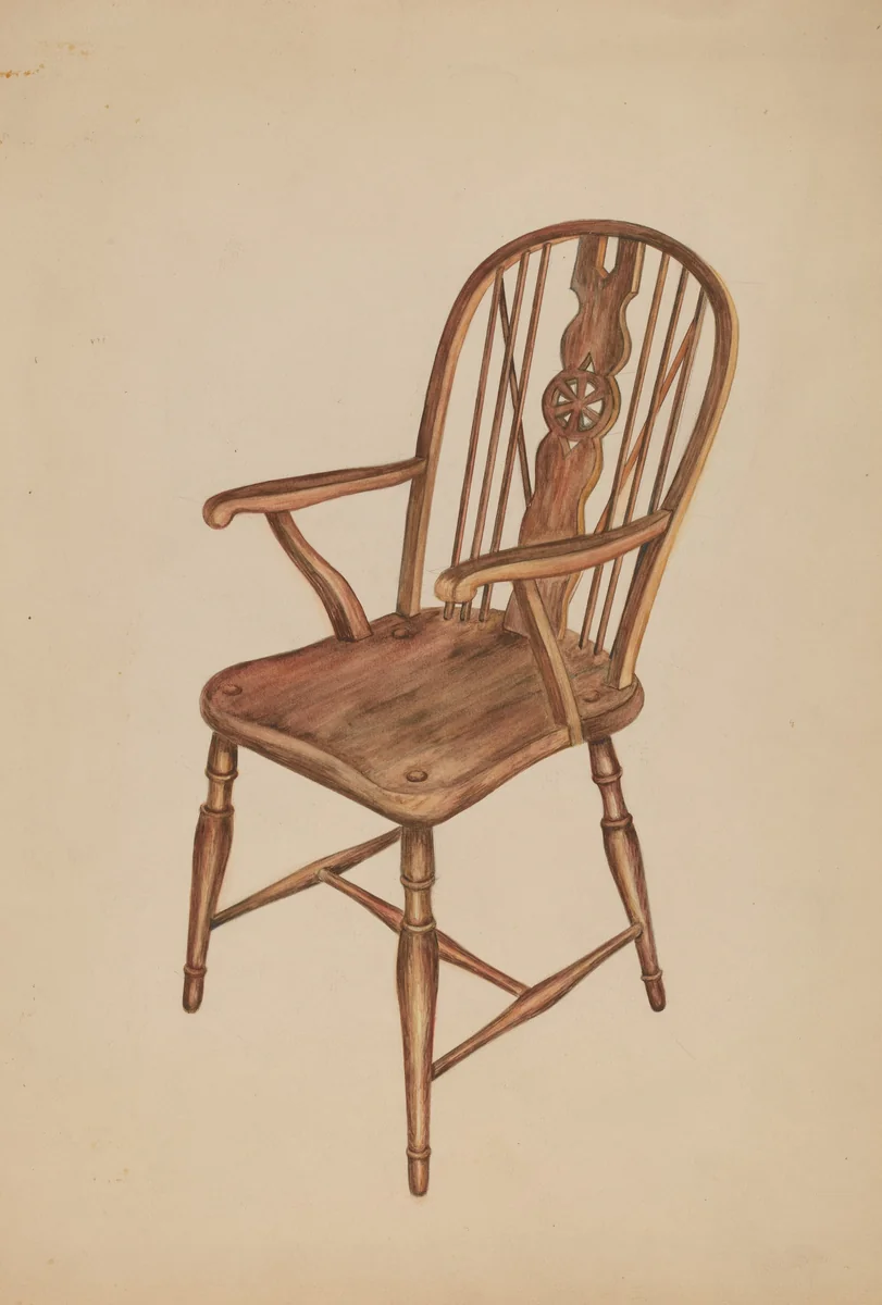 Windsor Chair by Ella Sterling, index of american design, 1936
