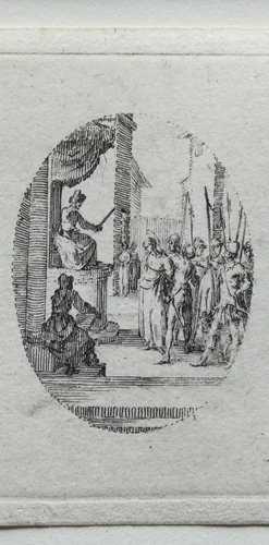 The Mysteries of the Passion: Christ before Pilate by Jacques Callot, print, 1631