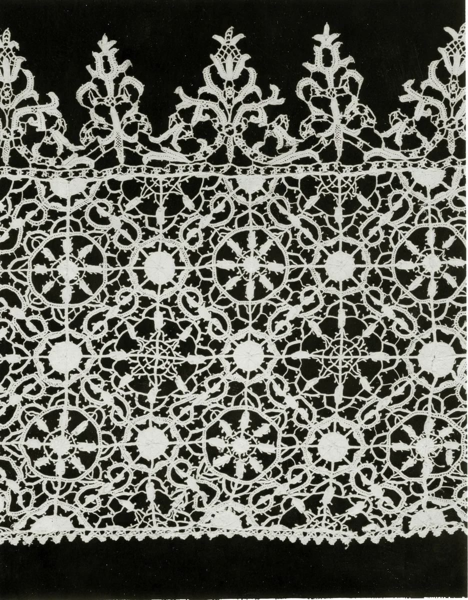 Border (From a Table Cover) by Italy, textile, 1590-1610