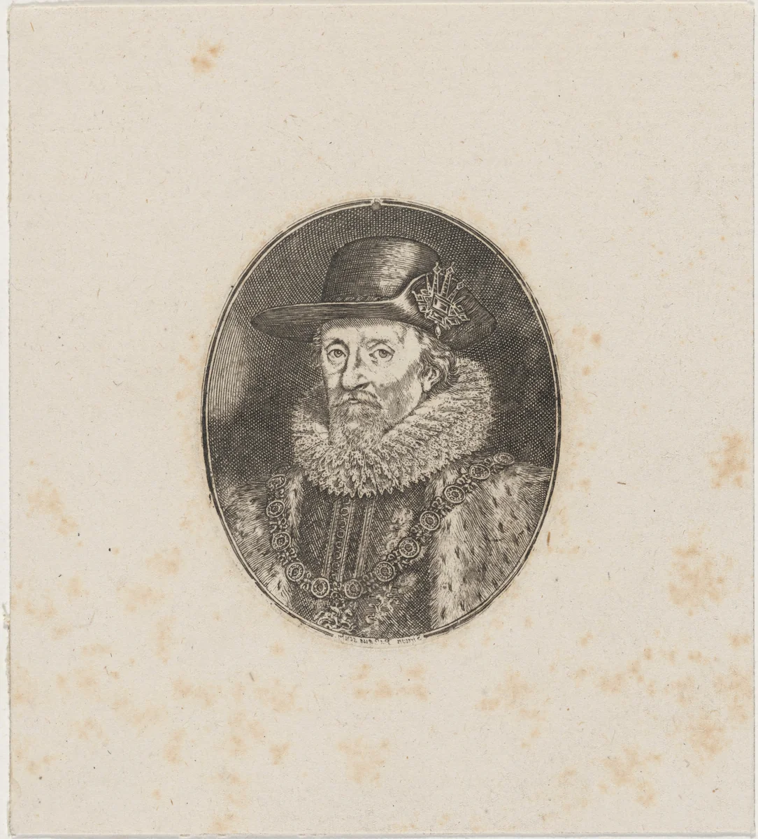 James I, King of England by Simon van de Passe, print, 1595-1647