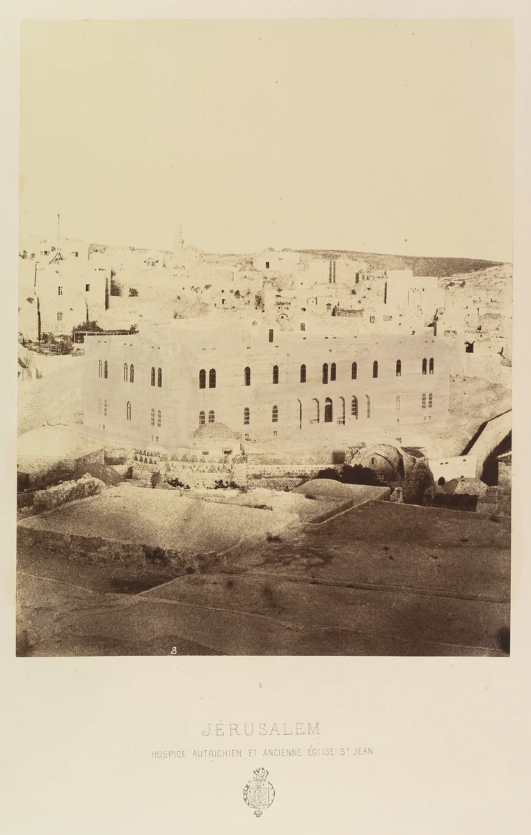 Jérusalem. Hospice autrichien et ancienne Église St Jean by Louis de Clercq, photograph, 1860
