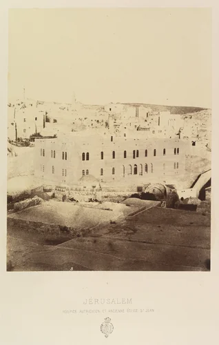 Jérusalem. Hospice autrichien et ancienne Église St Jean by Louis de Clercq, photograph, 1860