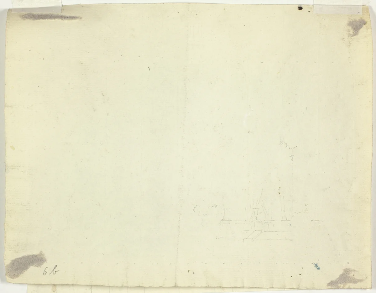 Sketch of Arched Entry to a Terrace by Pierre Antoine Mongin, drawing, 1781-1827