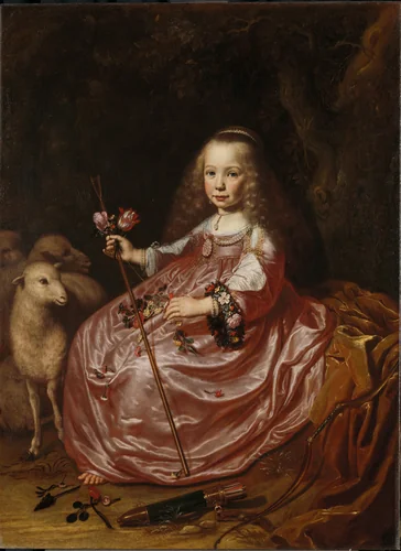 Portrait of Clara Alewijn by Dirck van Santvoort, painting, 1644