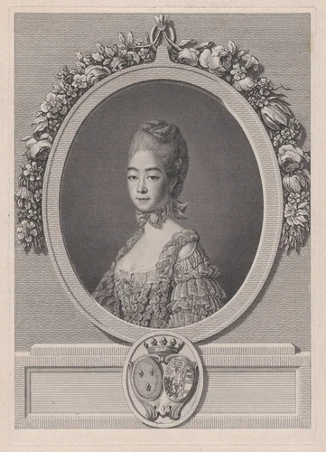 Portrait of Marie Joséphine of Savoy, Countess of Provence by Louis Jacques Cathelin, print, 1774