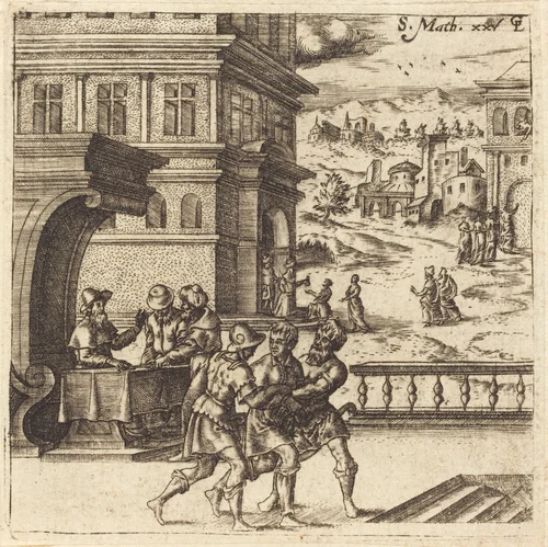 Parable of the Talents (The Worthless Servant Cast into the Outer Darkness) by Léonard Gaultier, print, 1576-1580