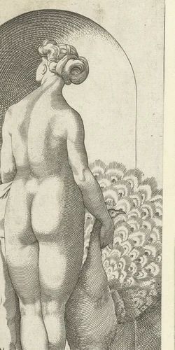 Juno en een pauw by Unknown, print, 1530