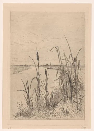 Gezicht op een kanaal bij Loosdrecht by Carel Nicolaas Storm van 's-Gravesande, print, 1880