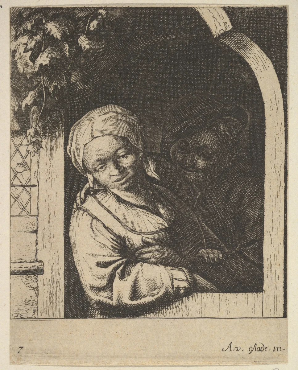 Village Girl by Adriaen van Ostade, print, 1610-1685