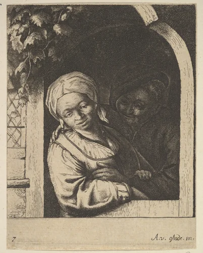 Village Girl by Adriaen van Ostade, print, 1610-1685