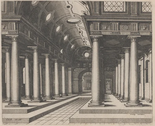 A Hall with a Barrel Vault by Lucas van Doetechum
Johannes van Doetechum the Elder
Hans Vredeman de Vries
Hieronymus Cock, portfolio, 1560