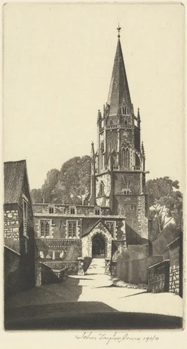 Wilby Church, Northamptonshire, England by John Taylor Arms, print, 1940