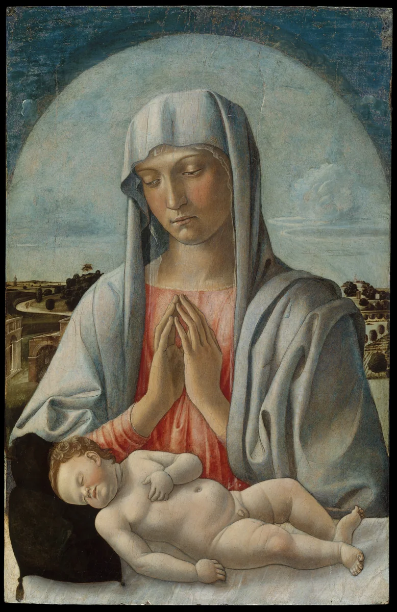 Madonna Adoring the Sleeping Child by Giovanni Bellini, painting, 1460-1463