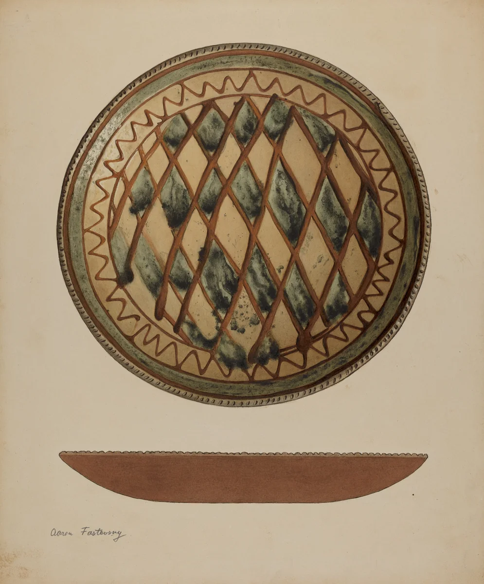 Pa. German Plate by Aaron Fastovsky, index of american design, 1937