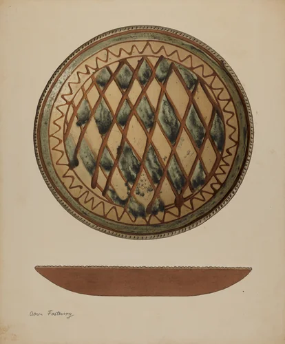 Pa. German Plate by Aaron Fastovsky, index of american design, 1937