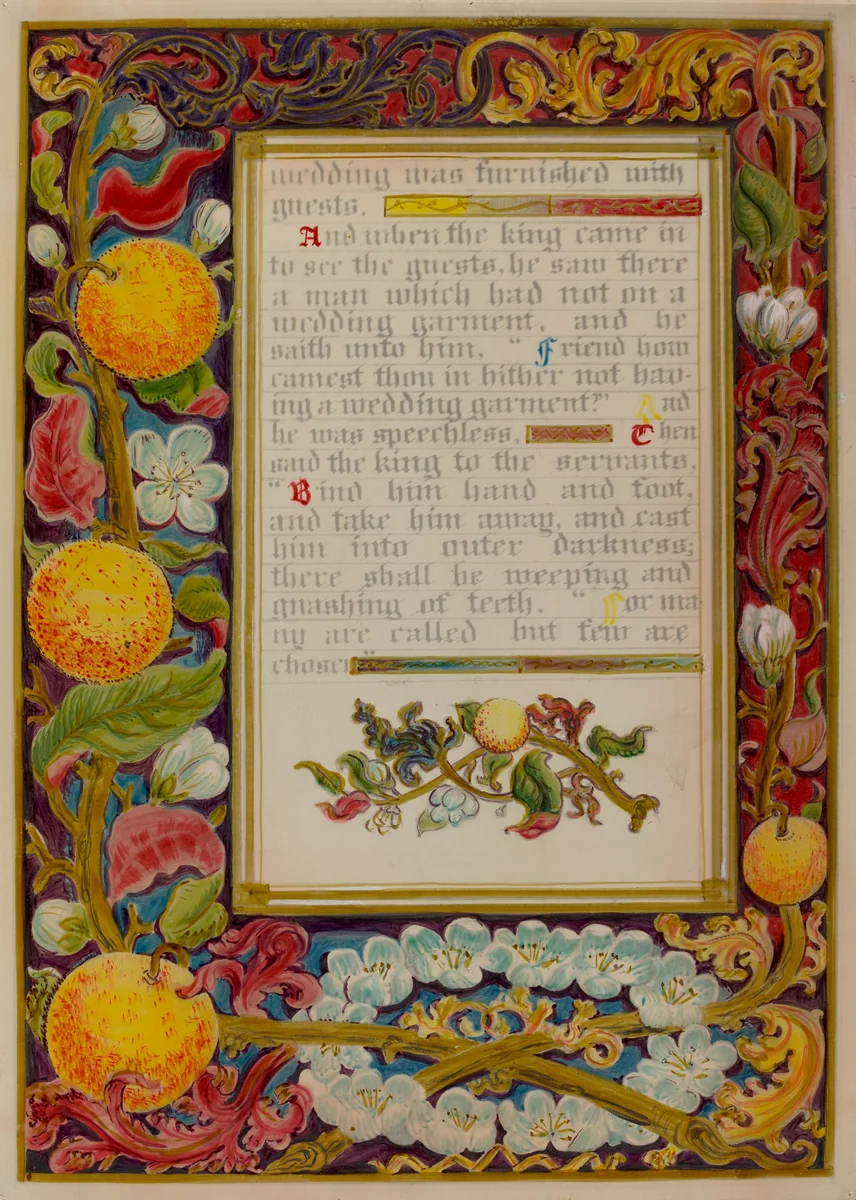 Illuminated Parable: The Wedding by Robert Stewart; James Gross, index of american design, 1936